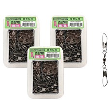 SAPA 超強力雙別針轉環 散裝 滾動快拆 釣魚釣組, 3個, 60入