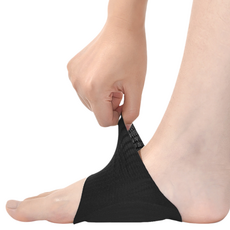 SONO COMPANY 超薄矽膠足弓保護墊鞋墊 黑色, 1個