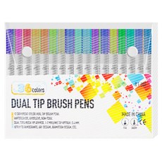 東亞PMS 美術雙頭軟毛筆 36色組, 混合色, 1套