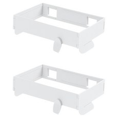 Mongguming 可折疊層架垃圾袋支架 30.5 x 6.5 cm, 白色, 2個