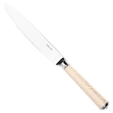 Ercuis Equille Art Deco Guirlande 餐刀 24.4 x 2 cm, 米色, 1個