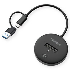 유니콘 USB A타입-C타입 NVMe SSD 도킹 스테이션 M.2외장케이스 SM-600DP, 유니콘  SM-600DP, 1개