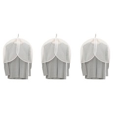 Ddabong Oppa 西裝外套收納防塵半罩 白色 JNHA2095, 3個, 1入