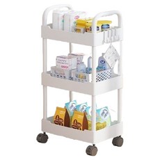FromPaPa 移動式手推車, 白色, 3層