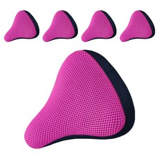Welpick 運動自行車網眼坐墊套, 玫瑰紅色, 5個