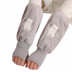 Soso&超細纖維保暖溫暖的冬季用袖套 2入, 灰色, 1個