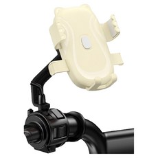 KODACHIEF 熟練自行車手機支架 新款貓咪支架 後照鏡型 11.5 x 10.5 cm, 米色, 1個