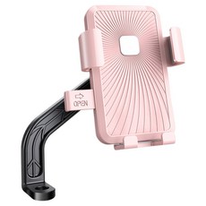 KODACHIEF 與眾不同的自行車手機支架 重力感應 後照鏡款 自動鎖定 112 x 122 mm, 粉紅色, 1個