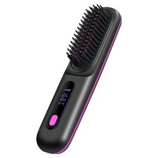 컴스 마트 휴대용 볼륨업 무선 브러쉬 고데기, 블랙, IH240