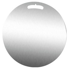 MERCO 雙面全不鏽鋼圓形砧板 大型, 銀色, 1個