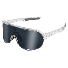 Oaklans 自行車 跑步 高爾夫 變色 偏光 運動護目鏡 太陽眼鏡 X80, C6 水晶灰 灰色鏡面 偏光, 1個