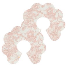 EmonG Toile de Jouy 氣墊網眼圍兜, 粉紅色, 2個, 1入