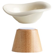 레드퍼피 반려동물 프리코 식기 높은형, 아이보리, 1개