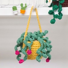 Mellowstory Stationery Jjongjjong 蟹爪蘭仙人掌花盆編織工具組, 混合色, 1套