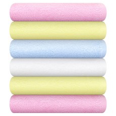 Songwol 松月 營業用 輕便多用途洗臉毛巾 34 76g 20支棉紗, 6個, 隨機出貨