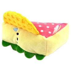 soonZAM 寵物藏食嗅聞絨毛麵包造型系列三明治玩具, 混色, 1個