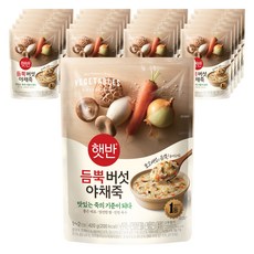 햇반 듬뿍 버섯야채죽, 420g, 21개