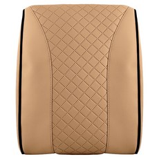 카마루 프리미엄 가죽 차량용 올데이 목쿠션, 새들브라운, 1개