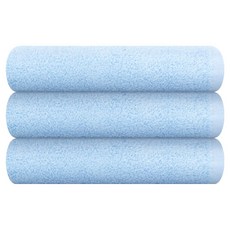 송월타월 업소용 미용 가벼운 다용도 세면타올 34, 3개, 하늘