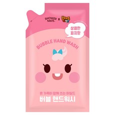 샤워메이트 브레드이발소 버블 핸드워시 마카롱 리필, 피치향, 450ml, 1개