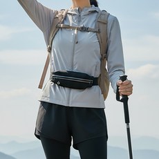 미다미 미니멀 초경량 스포츠 방수 러닝벨트 1630, 블랙, 1개