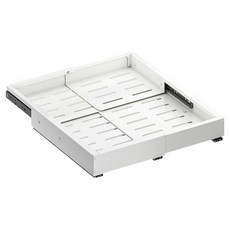 Iwooa 碳鋼滑動式四向擴展長度可調軌道層架, 白色, 1個