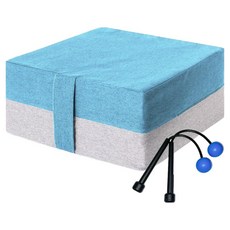 로베라 점핑 다이어트 트램폴린 바운스 큐브 방방이 쿠션 유산소 운동 기구 세트 BC-500, 블루