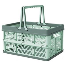 Serentic 折疊式塑膠收納箱 中型, 淺綠色, 1個