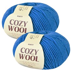 Knitt Cozy Wool 羊毛混紡針織毛線 50g, 22 海洋, 2個