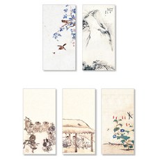 양지다이어리 더스페셜 기프트 용돈봉투 풍속화 세로형 5종 세트, 혼합색상, 1세트 혼합색상, 1세트
