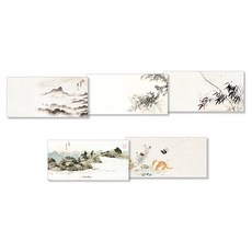 양지다이어리 더스페셜 기프트 용돈봉투 풍속화 가로형 5종 세트, 혼합색상, 1세트