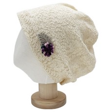 Bareunliving 廚房網眼蕾絲頭巾 DK-08, 象牙白, 1個