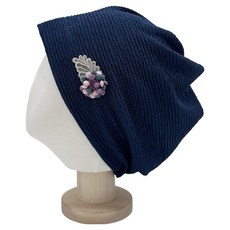 Bareunliving Sodam 廚房頭巾帽 DK-06, 海軍藍, 1個