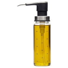 미르코리아 내열유리 펌프 시럽 오일병 블랙, 1개, 300ml