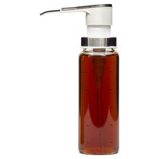 미르코리아 내열유리 펌프 시럽 오일병 화이트, 1개, 300ml