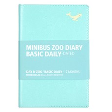 Minibus 2026年動物園子彈筆記基礎日用手帳, 鯨魚 天藍色, 1個