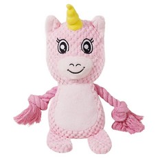 soonZAM 寵物耐用棉繩啾啾玩具, 粉紅色, 1個