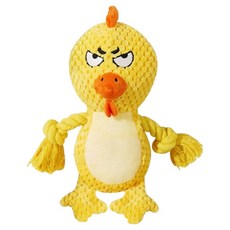 soonZAM 寵物耐用棉繩啾啾玩具, 黃色小雞, 1個