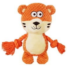 soonZAM 寵物耐用棉繩啾啾玩具, 橘色, 1個