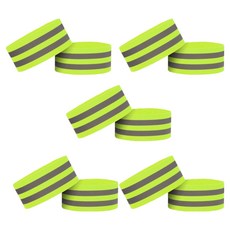 全球跑步反光安全臂帶, 綠色, 10個