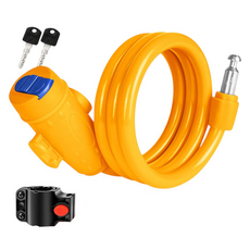 루미온 자전거 파스텔 열쇠 자물쇠 1m, 오렌지, 1개