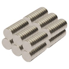 러블리팜 초강력 네오디움 강력 도장형 원형 냉장고 자석 120p, 120개, 실버