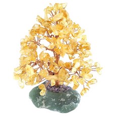 advance jewel 寶峻晶石館 黃水晶發財樹 綠東陵原礦底座, 黃色