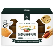 옳곡 땅콩버터 미니컵 크런치 8p, 160g, 1개