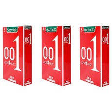 오카모토 제로원 슬림형 콘돔 0.01mm, 4개입, 3개