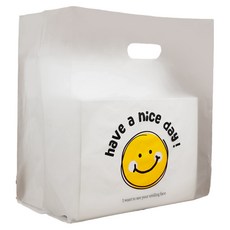 JPackTory 大號微笑便當包裝塑膠提袋, 100個, 1入