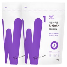 REBOW 頂級洗衣蘇打洗衣粉補充包, 1kg, 1包, 2個