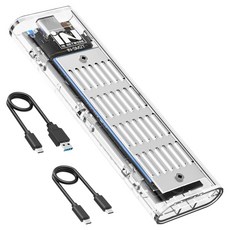 iN NETWORK 支援M.2 NVMe SSD USB3.1 GEN2 散熱片 銀色 + 最大8TB辨識 導熱墊 外接盒 透明套組, IN-SM2TSV