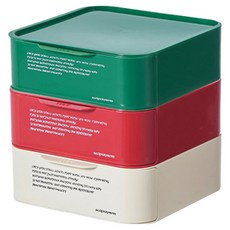 sjjane 按壓式室內裝飾膠囊收納盒 3件組, 三色組合, 1套