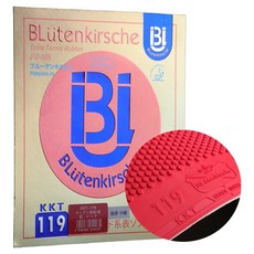 Blütenkirsche 專業桌球顆粒膠皮 KKT119, 紅色, 1個